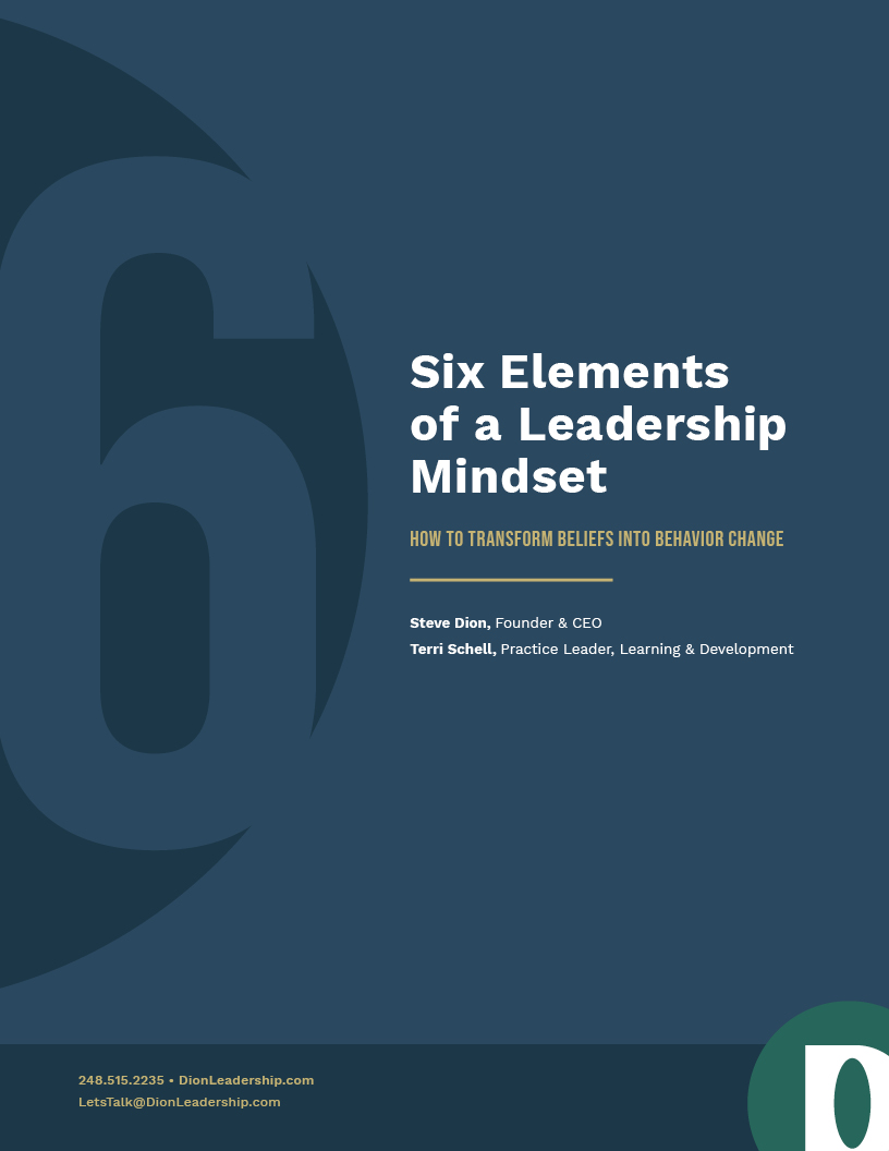 Dion Leadership_Six Elements of a Leadership Mindset_cover